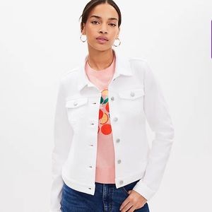NWOT Loft White Denim Jean Jacket